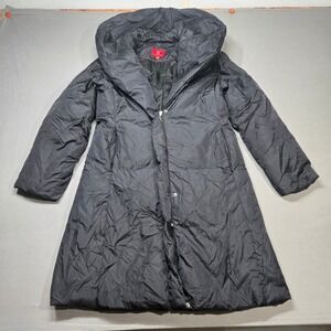 Cole Haan Puffer Down Coat Medium Black Shawl Collar